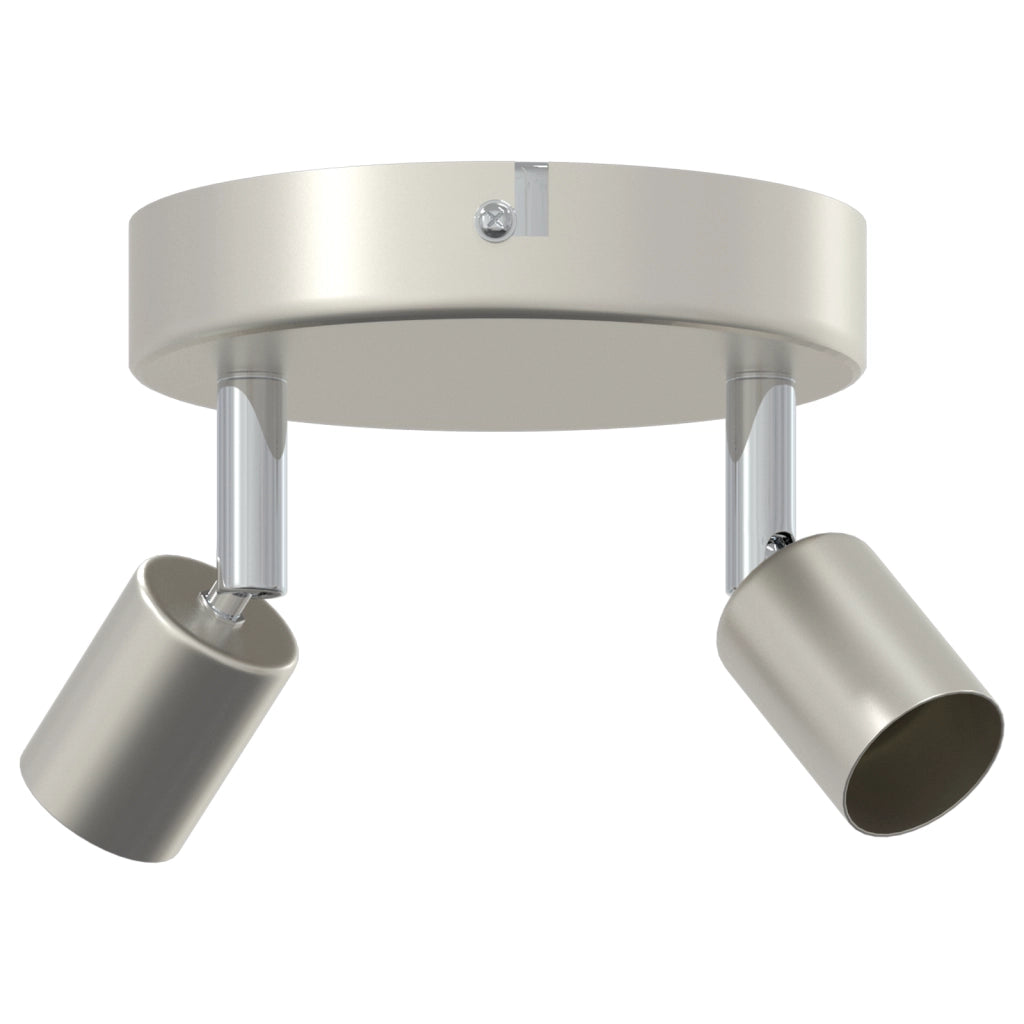Faretti da soffitto 2 Vie Regolabile Nichel Spazzolato GU10