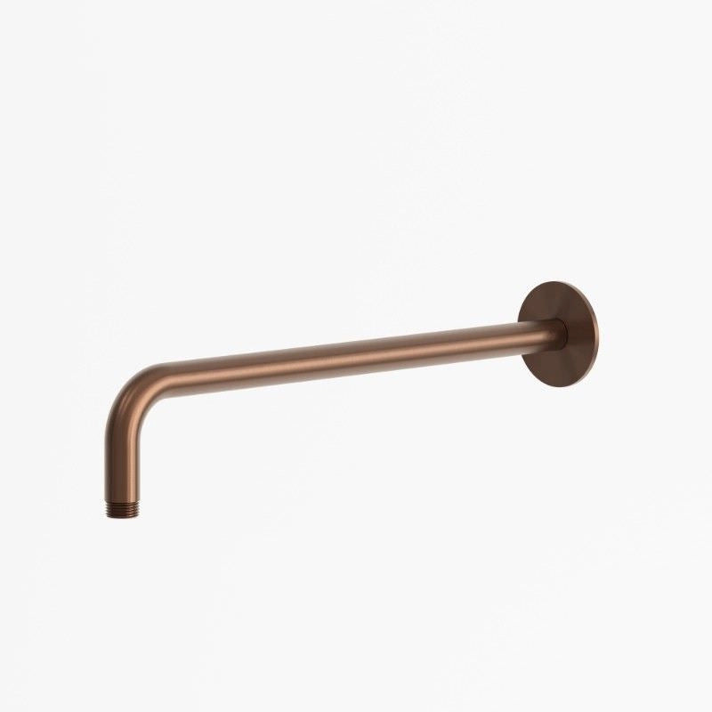 SINED Braccio Doccia Parete Lungo in Acciaio Inox 316L Finitura PVD Oro Rosa per Ambienti Interni ed Esterni Modello Levante