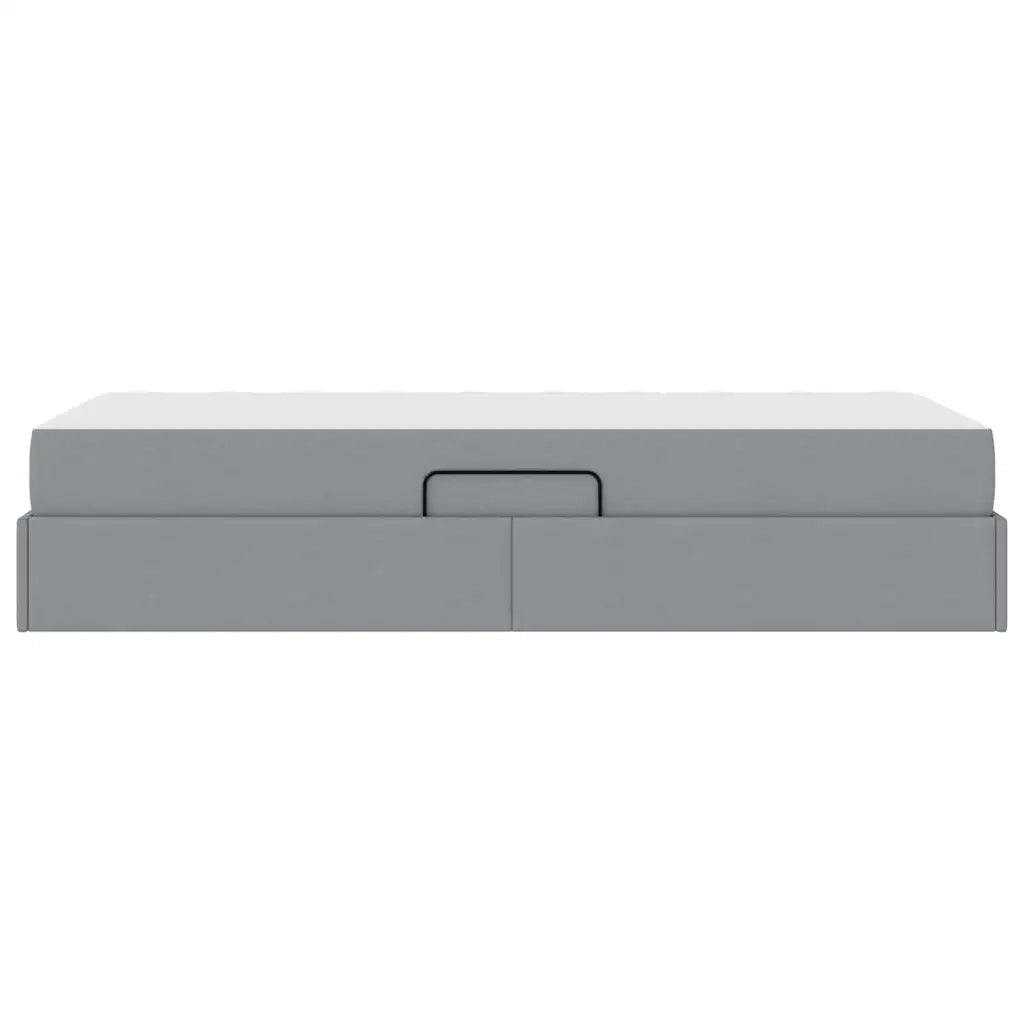 Letto con contenitore e materasso Grigio chiaro 90 x 190 cm