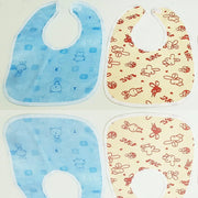 Trade Shop - Set 3 Bavetti Bavetta Bavaglini Bambino Giallo Azzurro Bimbo Neonato Cotone -