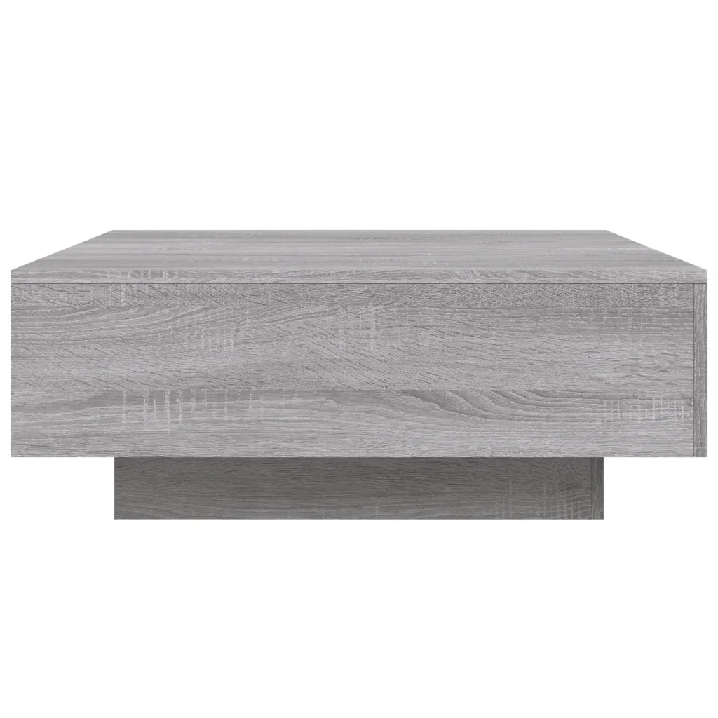 Tavolino da salotto | Tavolino da caff¨¨ | Tavolino da Soggiorno con Luci LED Grigio Sonoma 80x80x31 cm