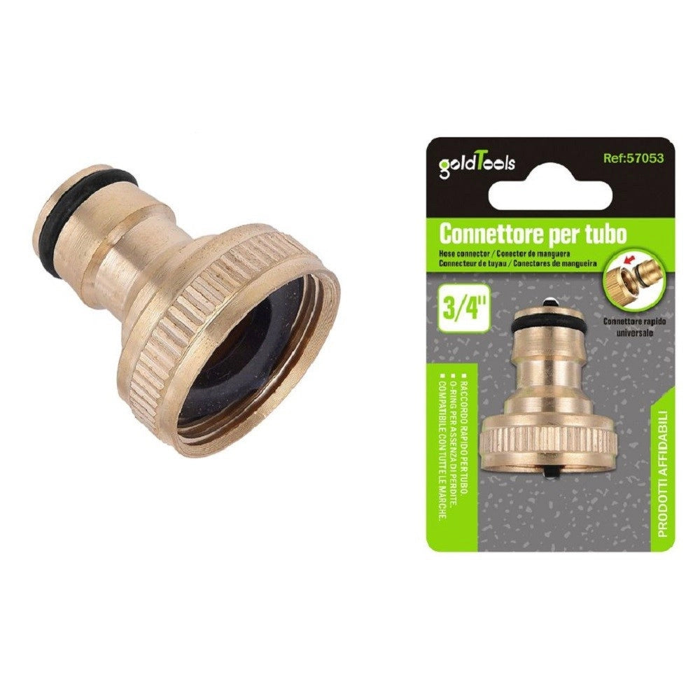 Trade Shop - Connettore Universale Per Rubinetto 3/4" Adattatore Rapido Tubo Giardino 57053 -
