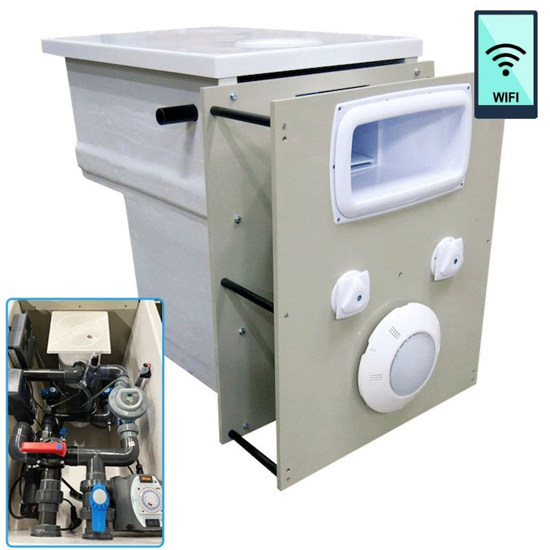 Muro filtrante Filtrinov con Wi-Fi per piscine in casseri - potenza 14 m³/h - Muro Filtrante Filtrinov Con Wi-fi Per Piscine In Casseri - Potenza 14 M³/h By-pass, Sterilizzatore, Regolatore Ph E Wi-fi