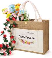 Borsa di Juta - Regalo Sentimentale - 35 x 30 x 14 cm