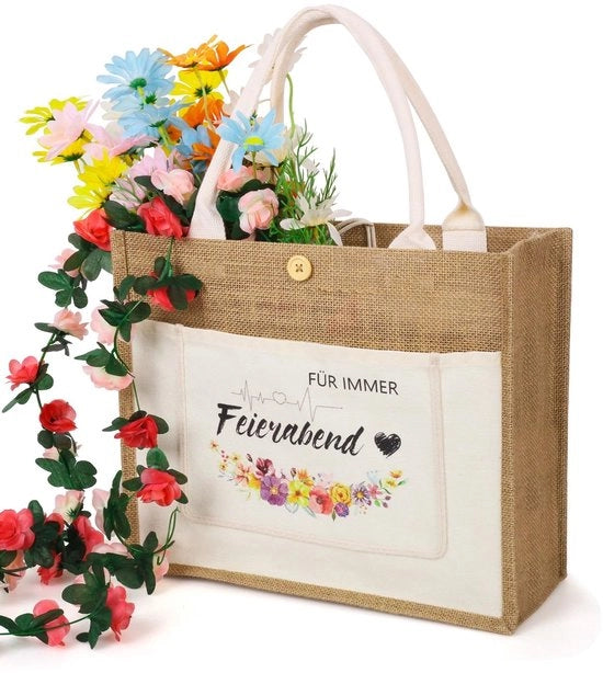 Borsa di Juta - Regalo Sentimentale - 35 x 30 x 14 cm