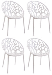Set 4 sedie da giardino HOPE bianco