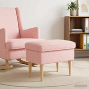 Poggiapiedi Rosa 55 x 35 x 41 cm Bouclé 42030004