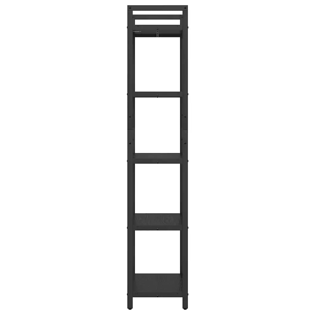 Libreria-Scaffale per Libri-Mobile di Stoccaggio Rovere Nero 56 x 34 x 171 cm Legno multistrato