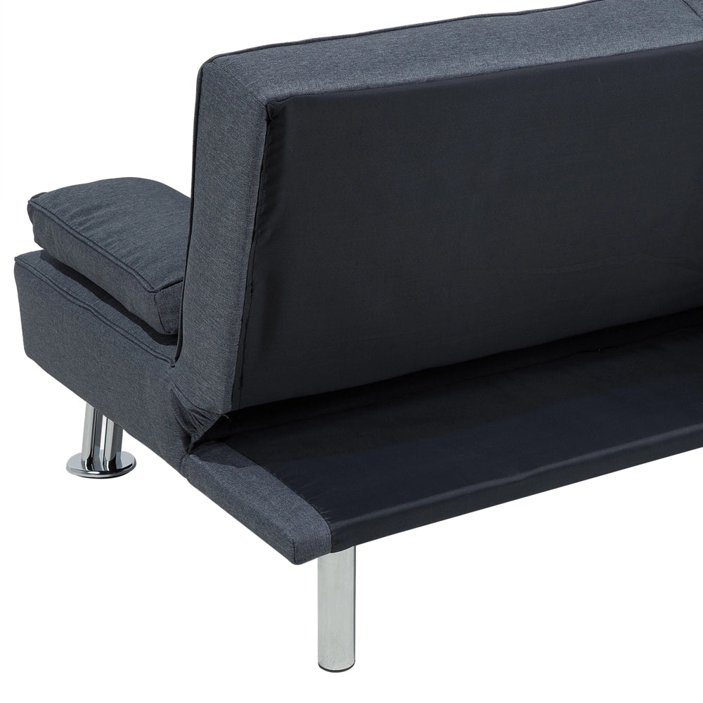 Divano letto grigio scuro 3 posti tavolo a ribalta Click Clack