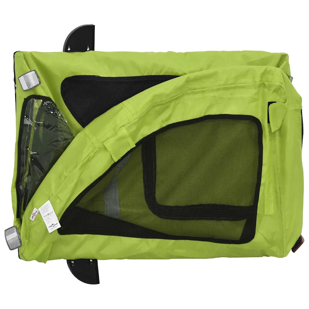 Rimorchio da Bici per Animali Verde Oxford e Ferro CFW4634982