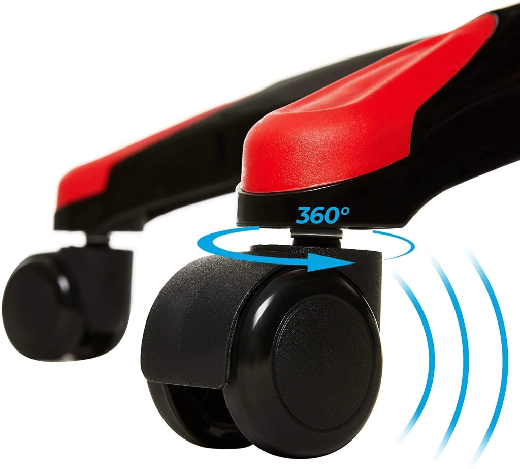 Sedia da gaming ergonomica sedia da ufficio con poggiapiedi telescopico poggiatesta regolabile supporto lombare capacità di carico 150 kg rosso e nero 12_0000602
