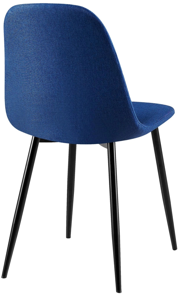 Set di 4 sedie Giverny blu,Tessuto
