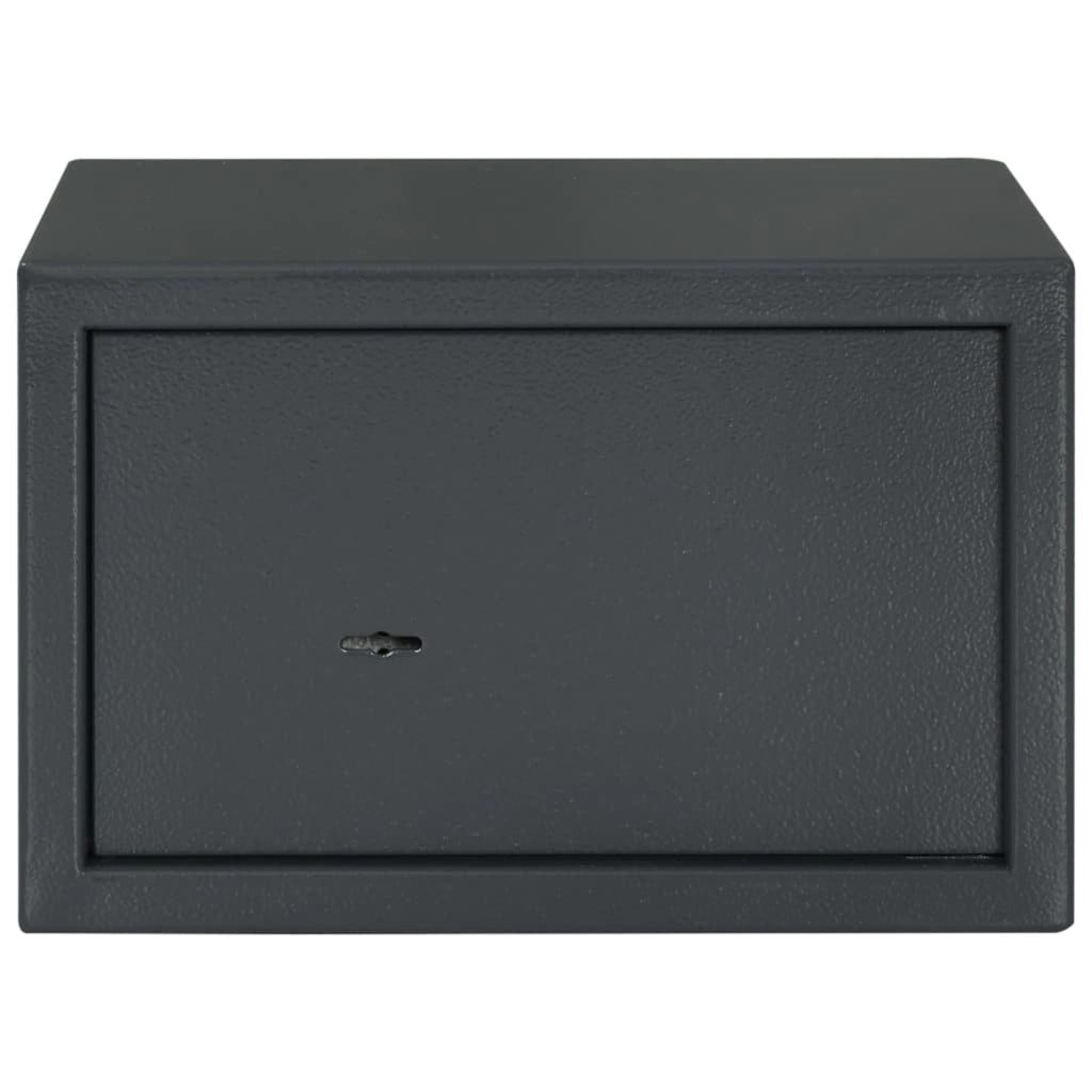 Cassa Sicura con Serratura a Chiave Grigio Scuro 20 x 31 x 20 cm Acciaio