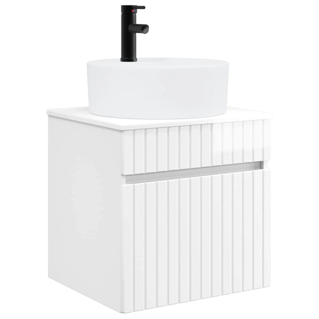Mobile lavabo da parete Bianco Lucido 49 x 44,5 x 65 cm 890596