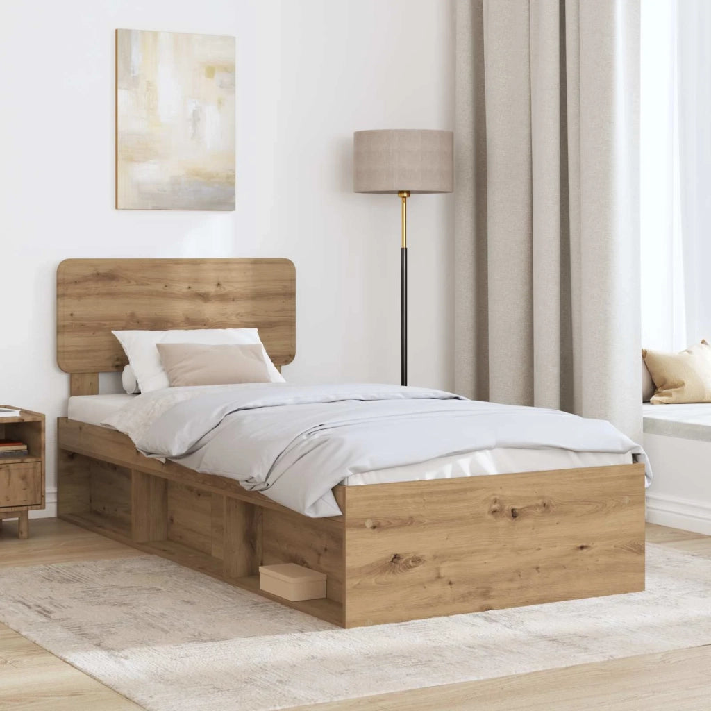 Struttura del letto con testiera Rovere Artigianale 90 x 200 cm 3412131