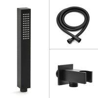 Kit doccia incasso con soffione 30x20 e set completo nero opaco Lotus