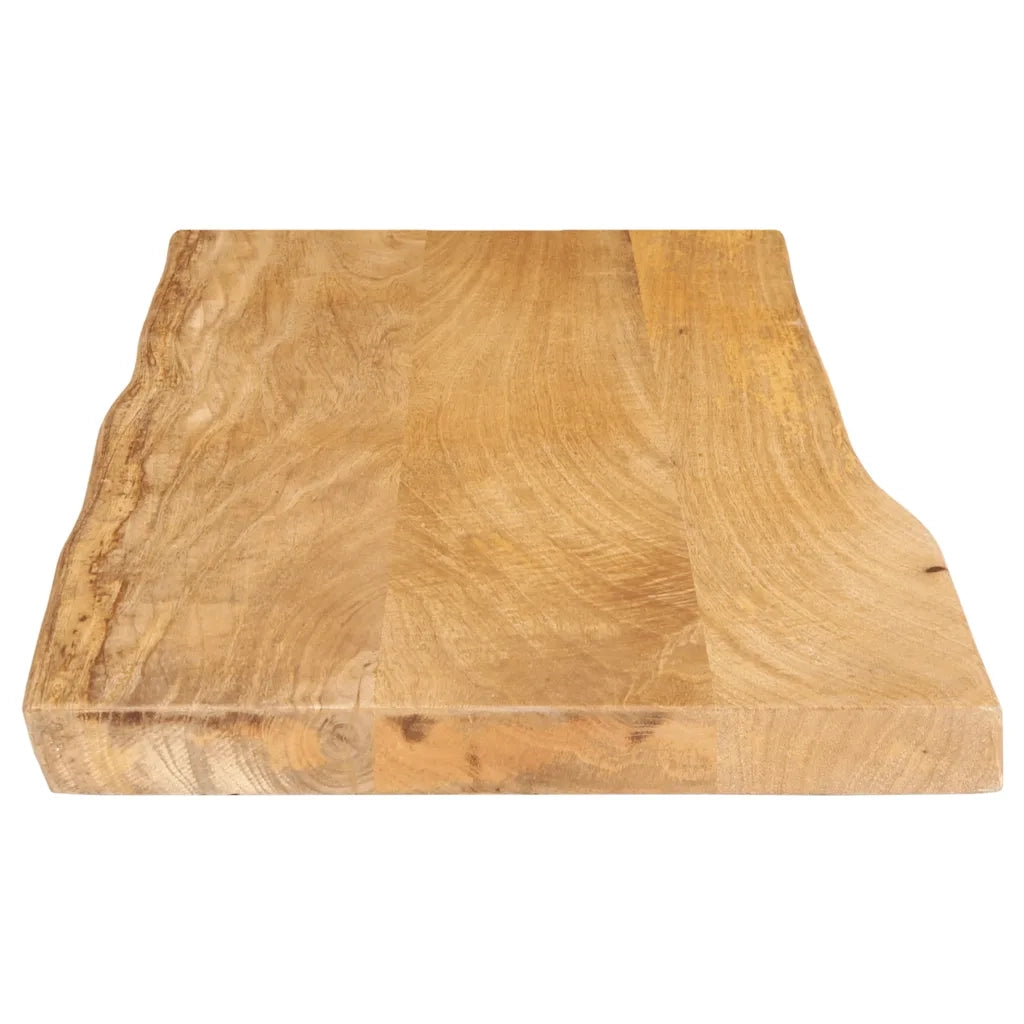 Piano Tavolo 90x40x2,5 cm Bordi Vivi in Legno Massello di Mango 370707