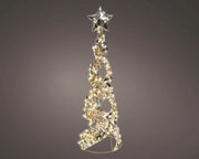 ALBERO CONO ORO LED BIANCO CALDO PER USO ESTERNO DIAMETRO 16X 60H CM