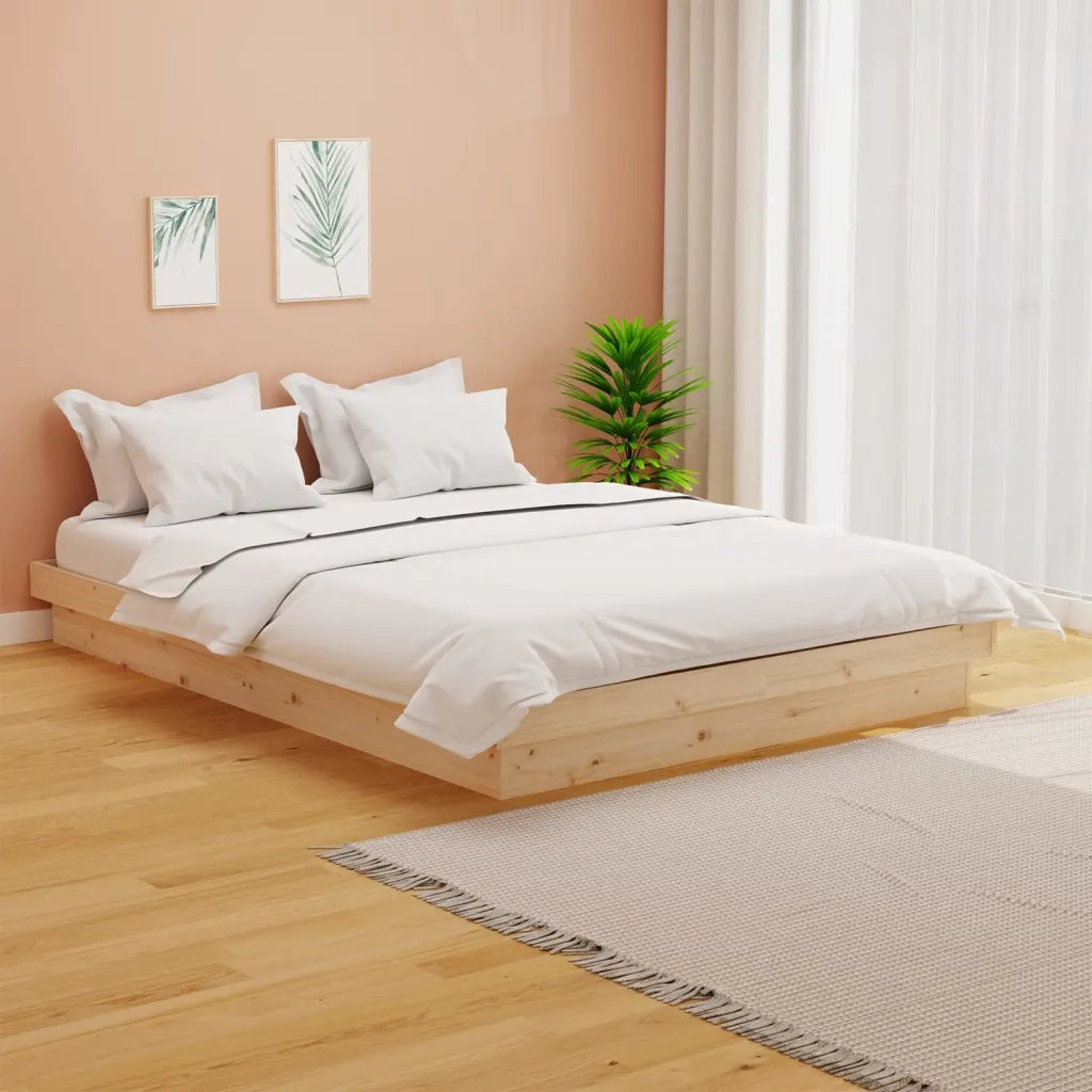 Giroletto-Struttura Letto in Legno Massello 135x190 cm Double 975295