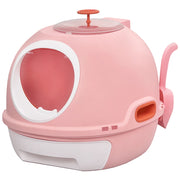 Lettiera per Gatti Chiusa con Vassoio Estraibile e 2 Ingressi ¨C Zephmum ¨C 47x55x44 cm, Rosa