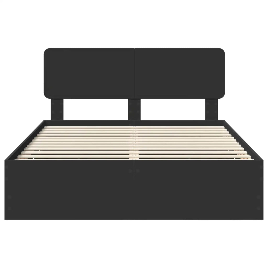 Struttura del letto Nero 140 x 190 cm Legno ingegnerizzato 3412186