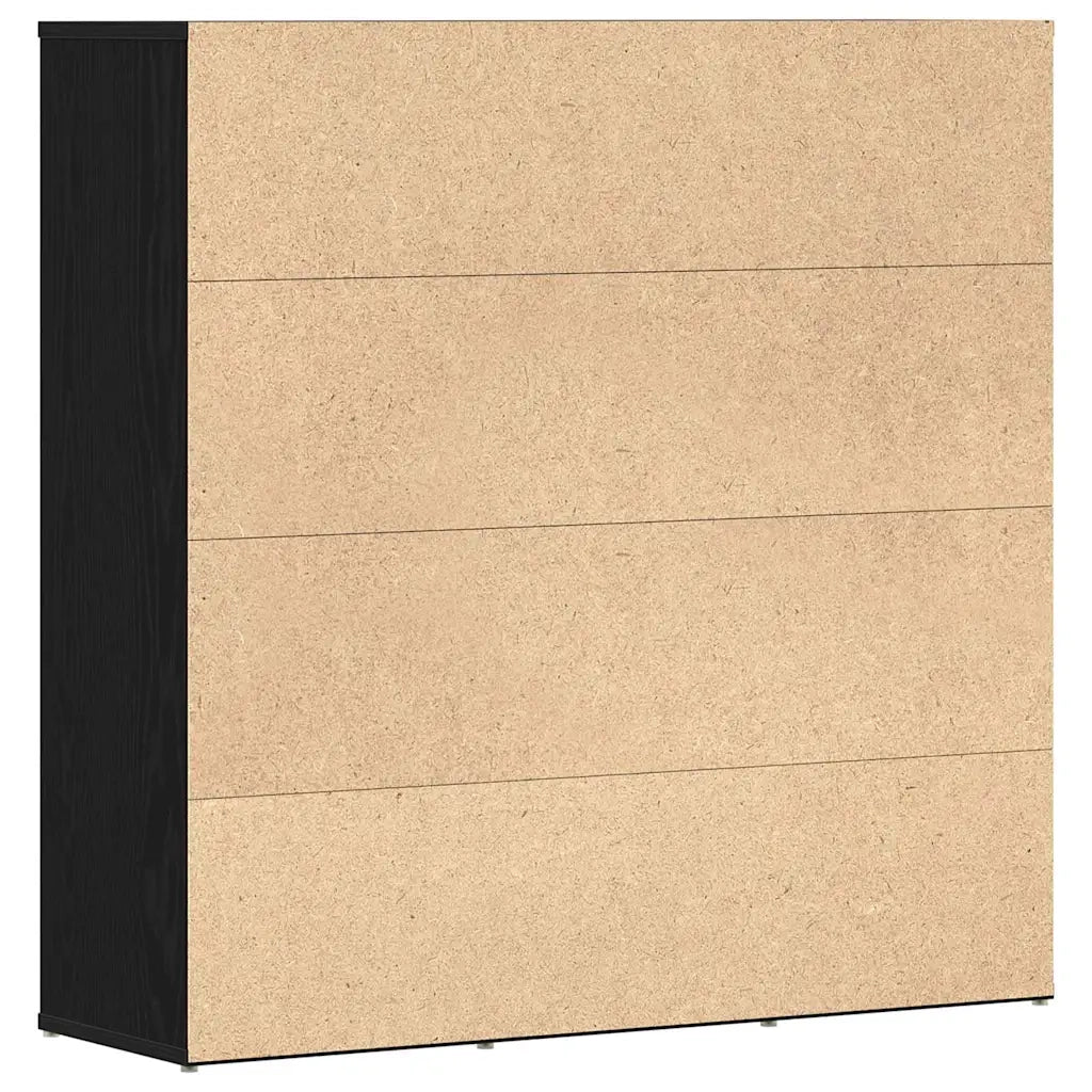 Libreria Rovere Nero 90x28x90 cm in Legno Multistrato 862503