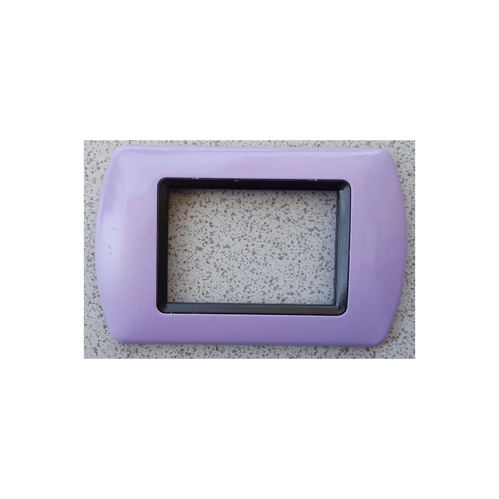 Trade Shop - Placchette Placche In Abs Compatibili Per Serie Living International Placca - Lilla -3 Fori     -