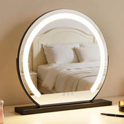 ZMH Specchio per il trucco illuminato nero LED 40x35cm 3 modalità di illuminazione regolabili con una semplice pressione