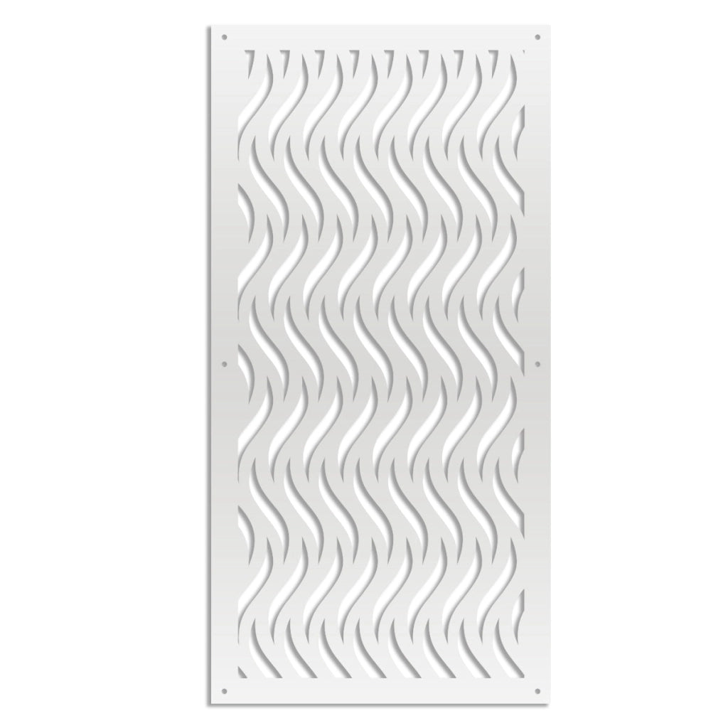 VERTICALWAVES - Pannello in PVC traforato - Parasole Misura: 73x148 cm, Colore: bianco