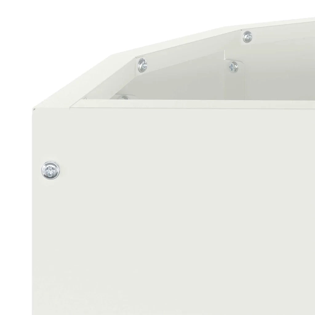 Fioriera-Vaso-Contenitore per Piante Bianco 60 x 30 x 35 cm Acciaio