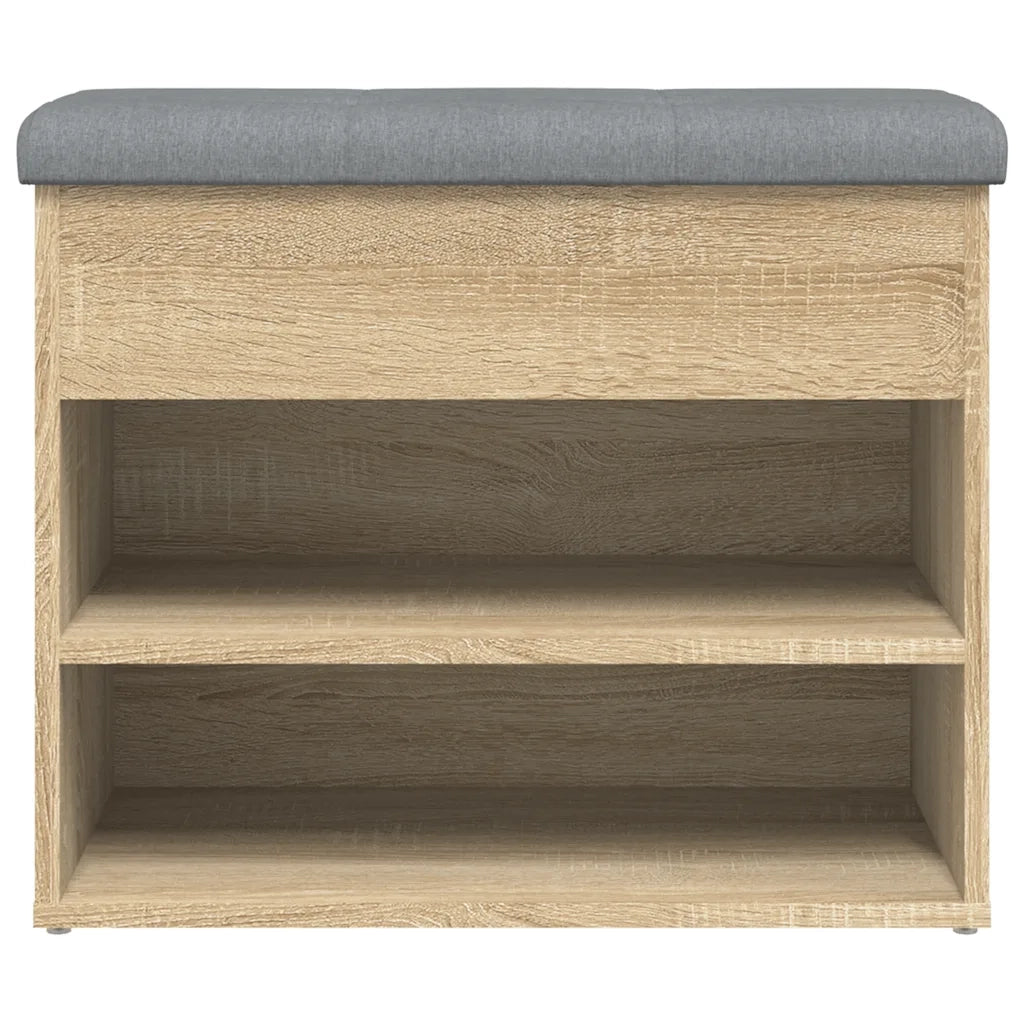 Panca Porta Scarpe Rovere Sonoma 62x32x50 cm Legno Multistrato