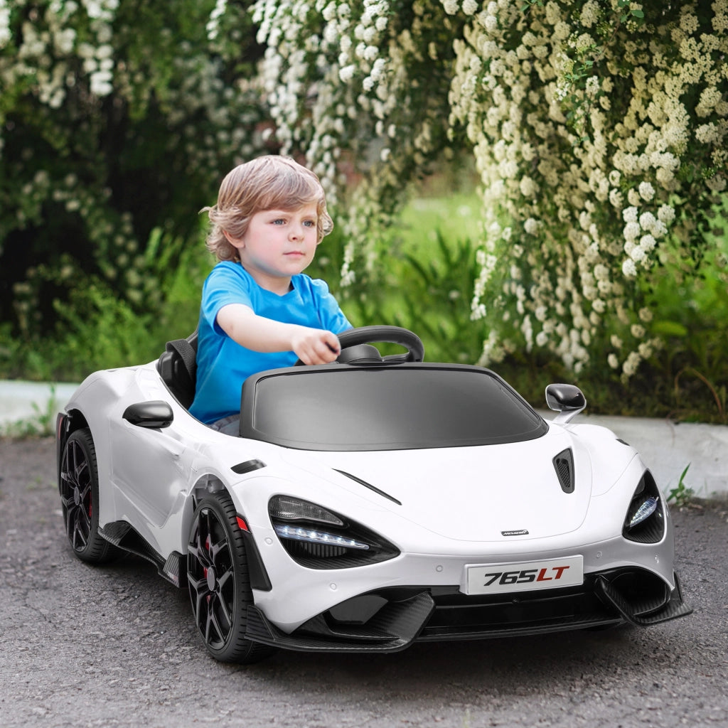 Auto elettrica bambini con ali e telecomando ¨C zephmum ¨C Bianco