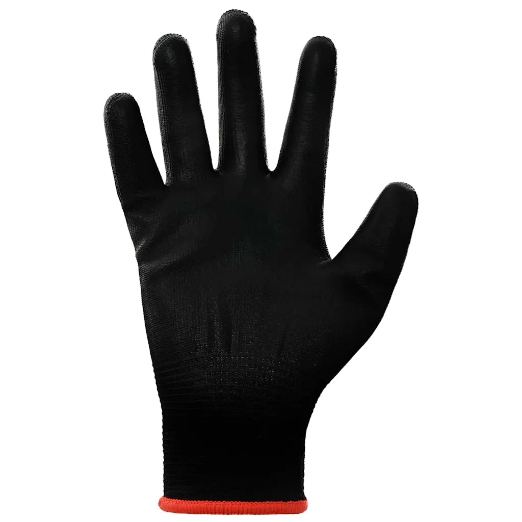 Guanti da Lavoro 24 pcs Nero 7 / S Poliestere 42020711
