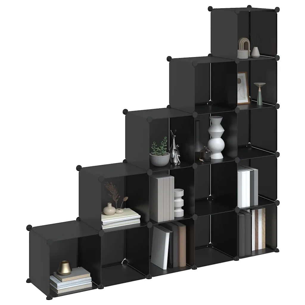 Organizzatore Portaoggetti con 15 Cubi Trasparenti in PP 340545