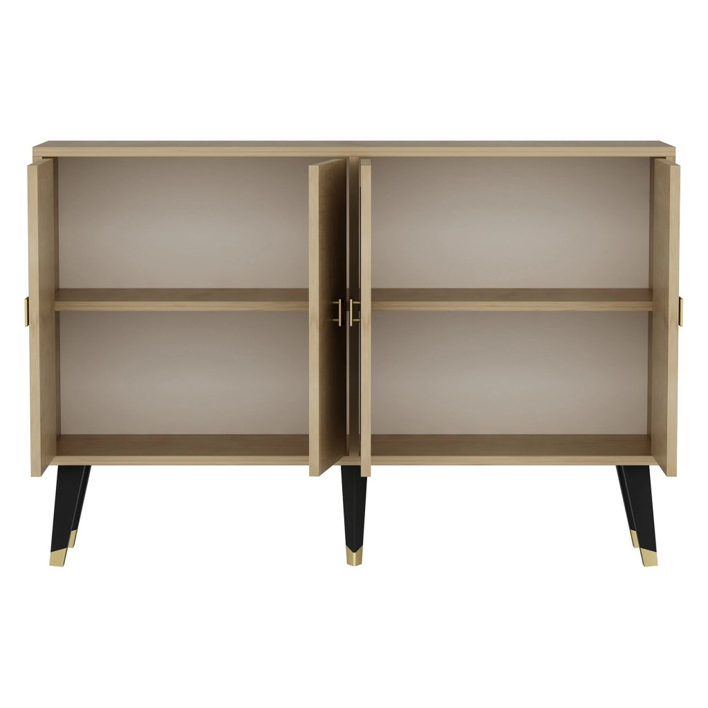 Madia Thiene, Credenza 2 Ripiani, 120x30x80h cm Marrone Rovere