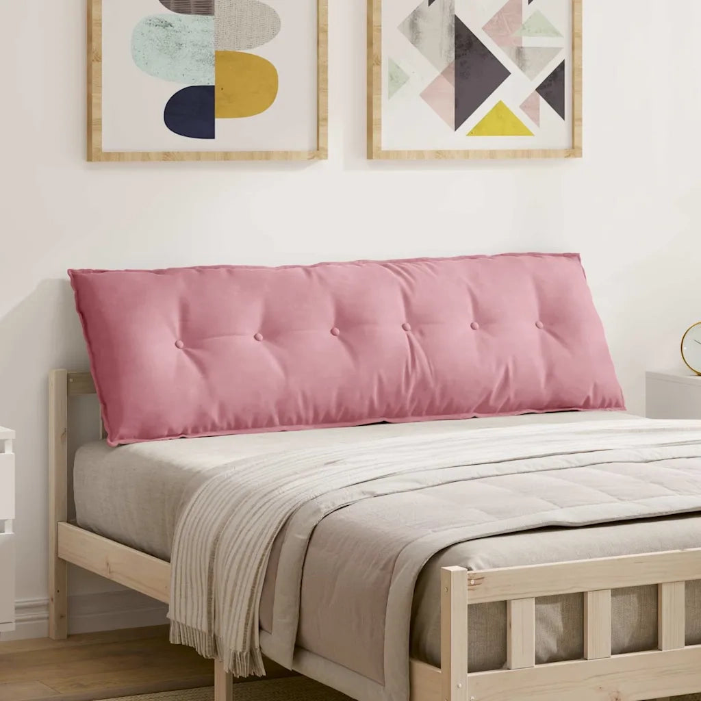 Cuscino per Schiena | Cuscino dorsale Rosa 160 x 50 cm Tessuto in Cords
