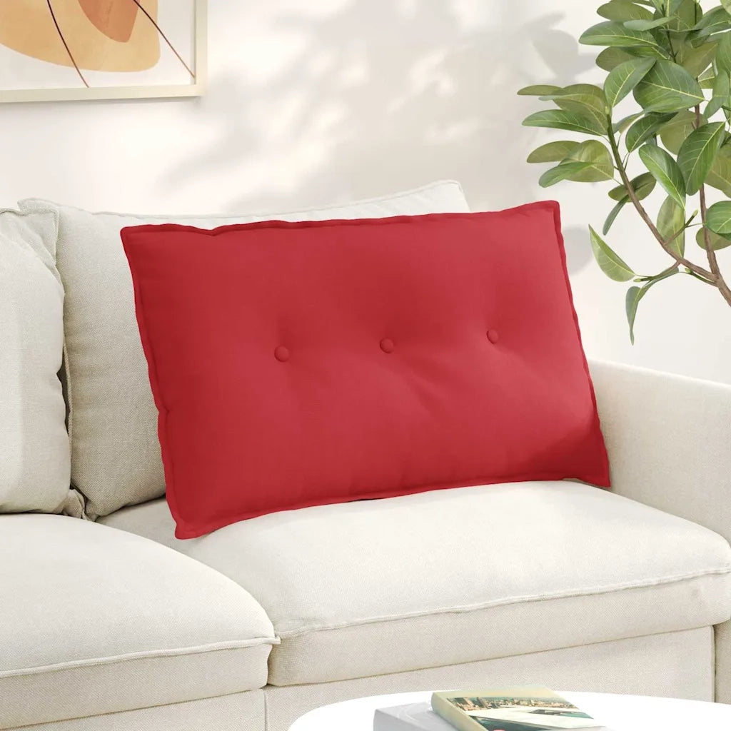 Cuscino per Schiena Rosso 80 x 19 x 50 cm Tessuto