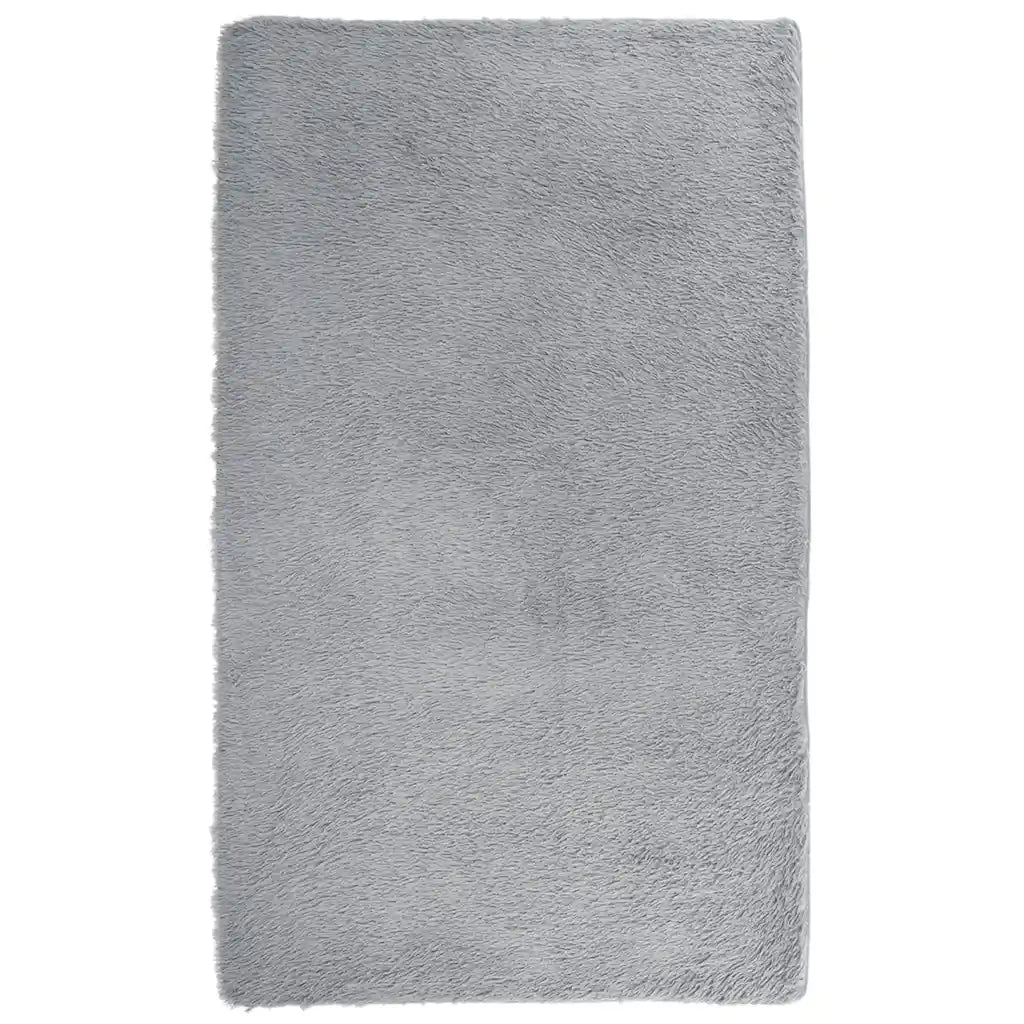 Tappeto Shaggy a Pelo Lungo NAVARRA Grigio Chiaro 80x150 cm 4102818