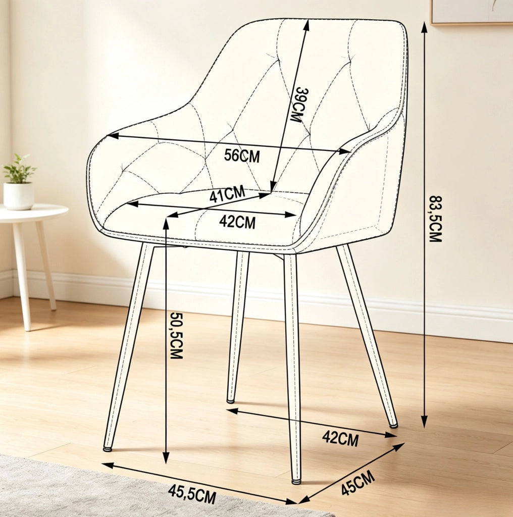 SEDIA Set da 2 pezzi 45,5x45x83,5 cm Similpelle Grigio Scuro