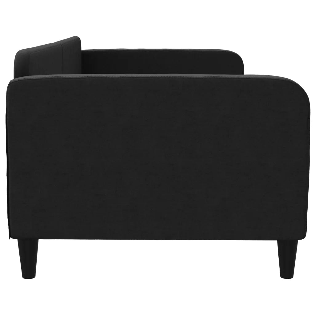 Letto da Giorno Nero 90x190 cm in Tessuto 354045