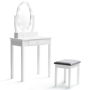 IDMarket - Toeletta con specchio LED e sgabello BELLA