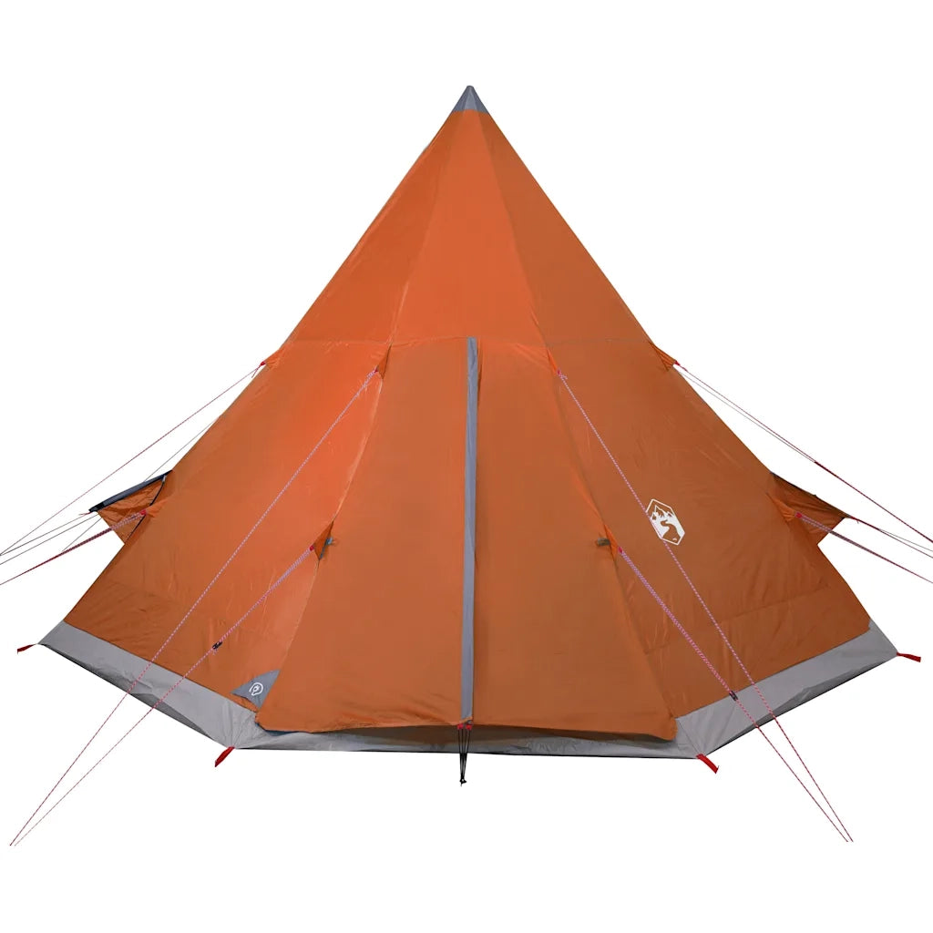 Tenda da Campeggio Tipi 4 Persone Arancione Impermeabile 94382