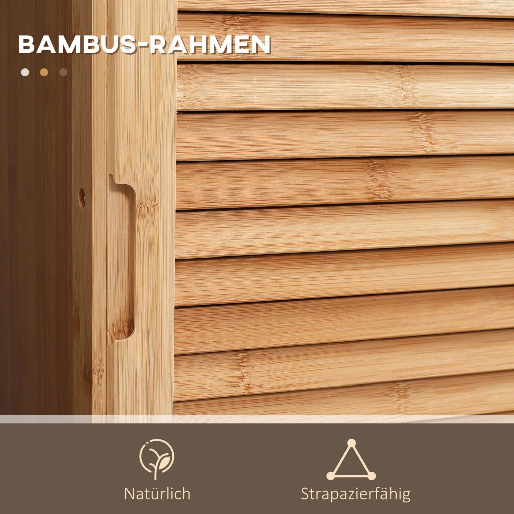 Mobile da Bagno ¨C Zephmum ¨C Bamb¨´, 3 Ripiani, Cassetto, 32x30x163 cm