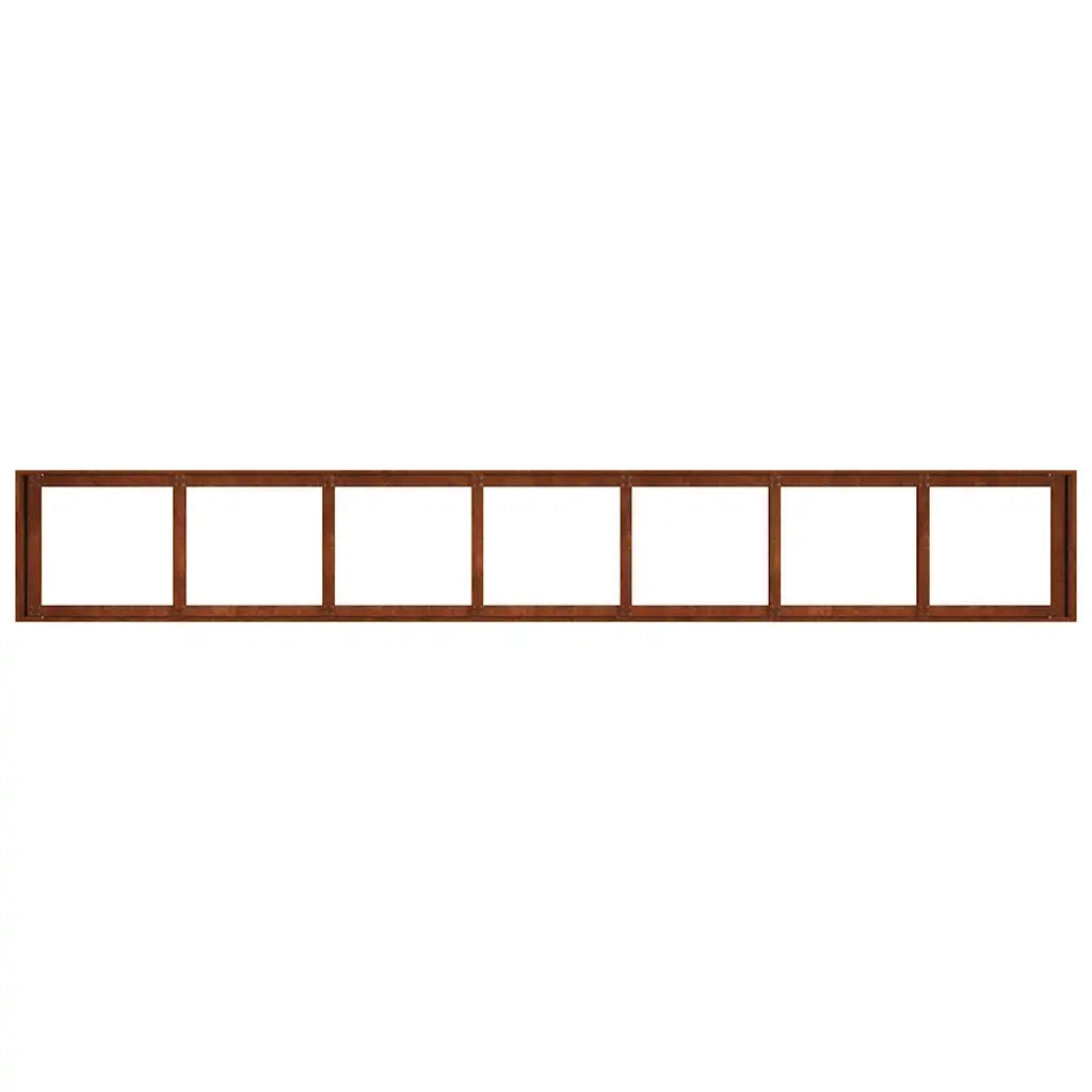 Fioriera Arrugginita 280x40x40 cm in Acciaio Corten 860695