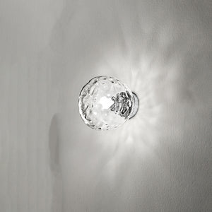 Applique Contemporanea Skin Metallo Cromo Vetro Trasparente 1 Luce E27