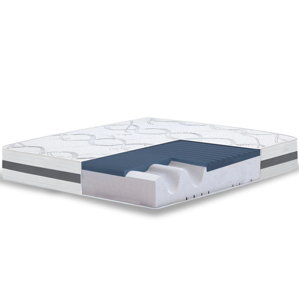Materasso in Memory Foam Singolo 85x205 Altezza 22 cm | Rigidità media/alta | Tessuto Anallergico e Traspirante | Proprieta' Ortopediche Automodellanti | Prodotto in Italia
