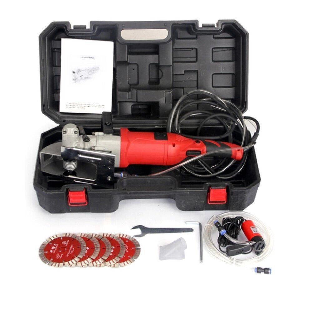 Trade Shop - Tracciatrice Scanalatrice A Disco 5 Dischi Scanalatore Muro 2800w Pompa Acqua -
