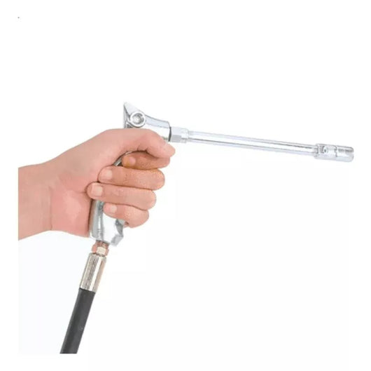 Ingrassatore Manuale Pneumatico con Fusto da 25kg in Acciaio e Ruote, Compressore a Leva per Grasso, Pistola Ingrassatri