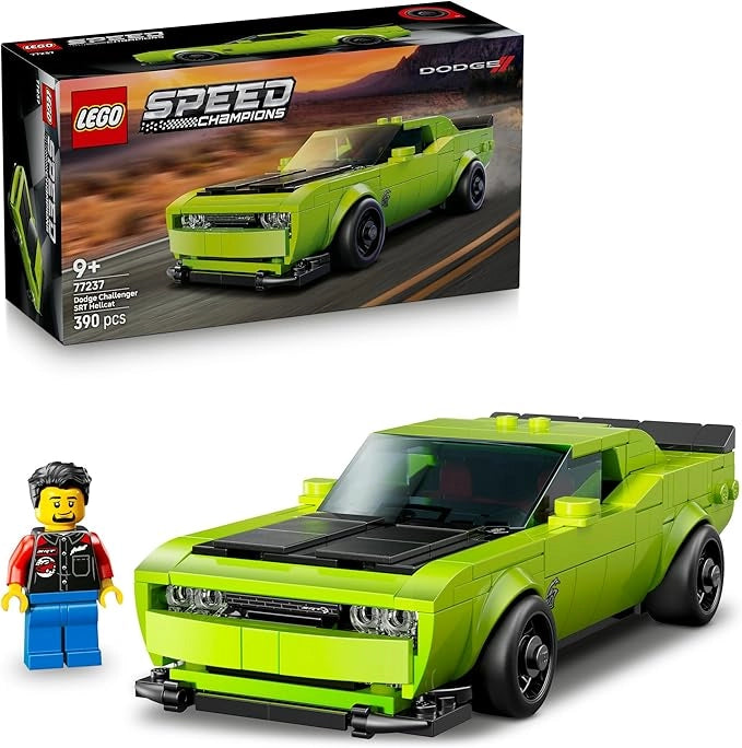 LEGO Speed Champions Sports Car Dodge Challenger SRT Hellcat - Modellino di Auto da Corsa - Macchina Giocattolo con Mini