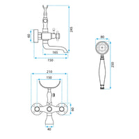 Rubinetto Da Vasca Rea Rustico Antique Gold
